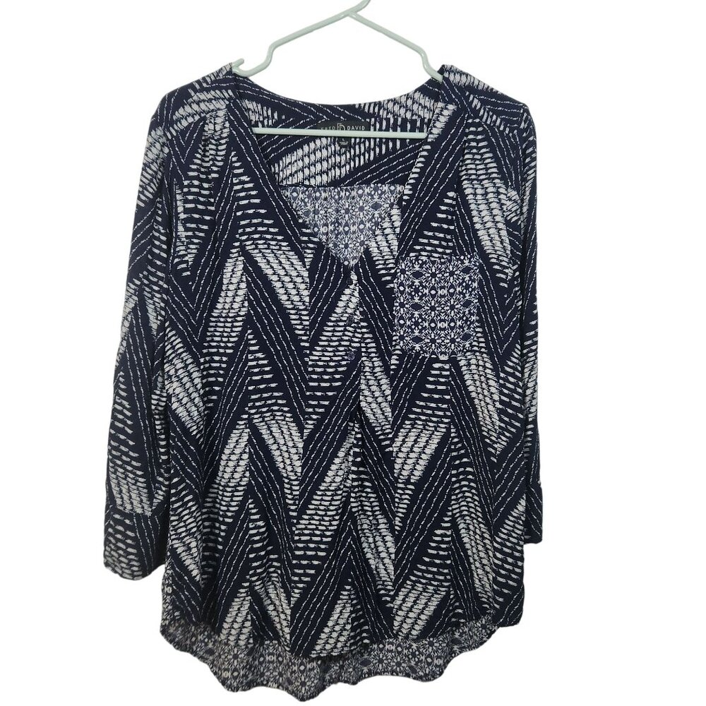 Fred David Boho Style Blouse Sz L
